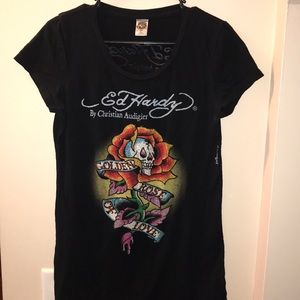 Vintage Ed Hardy Women’s T-Shirt Size Large